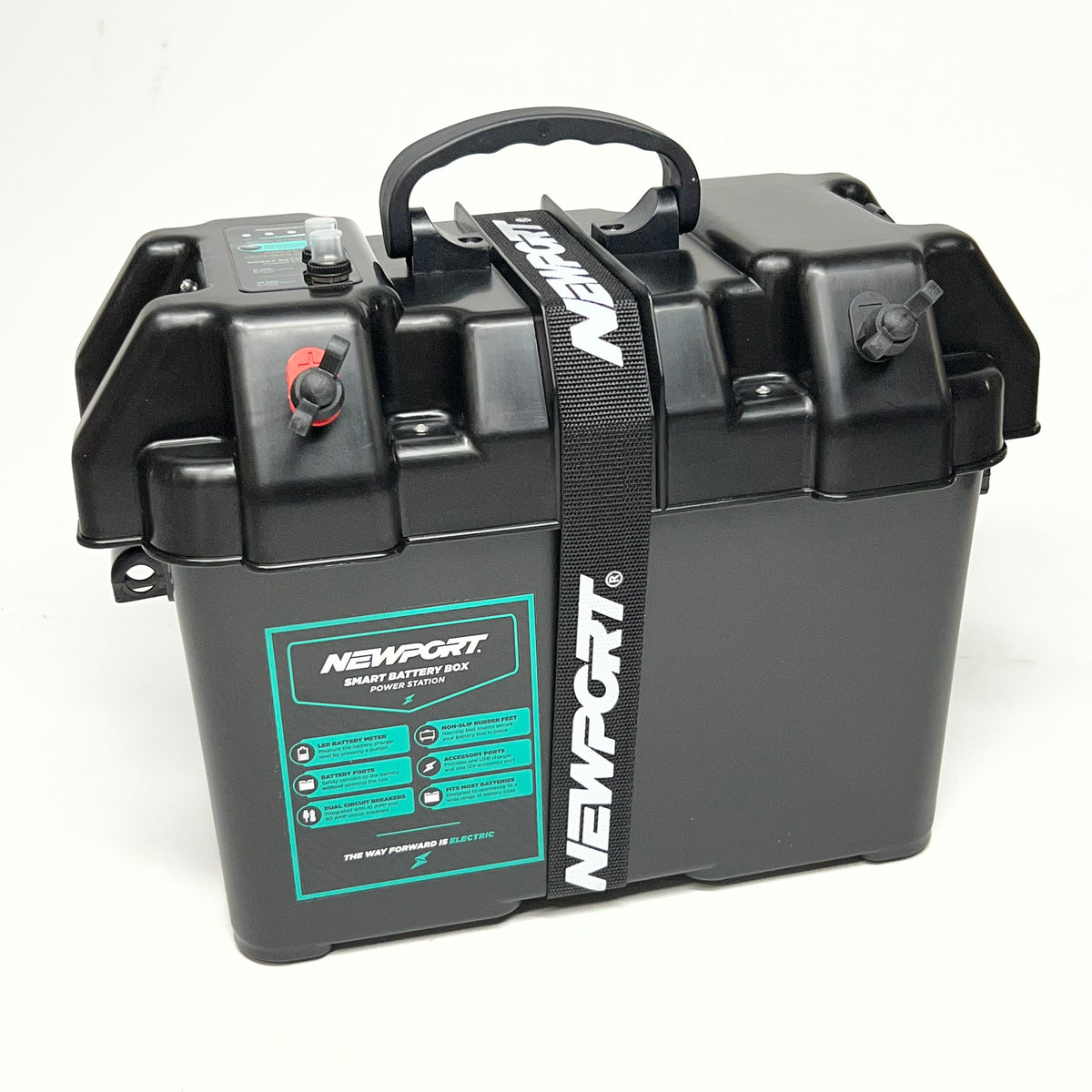 NEWPORT Smart Battery Box Sz 13"L x 12"H - Black
