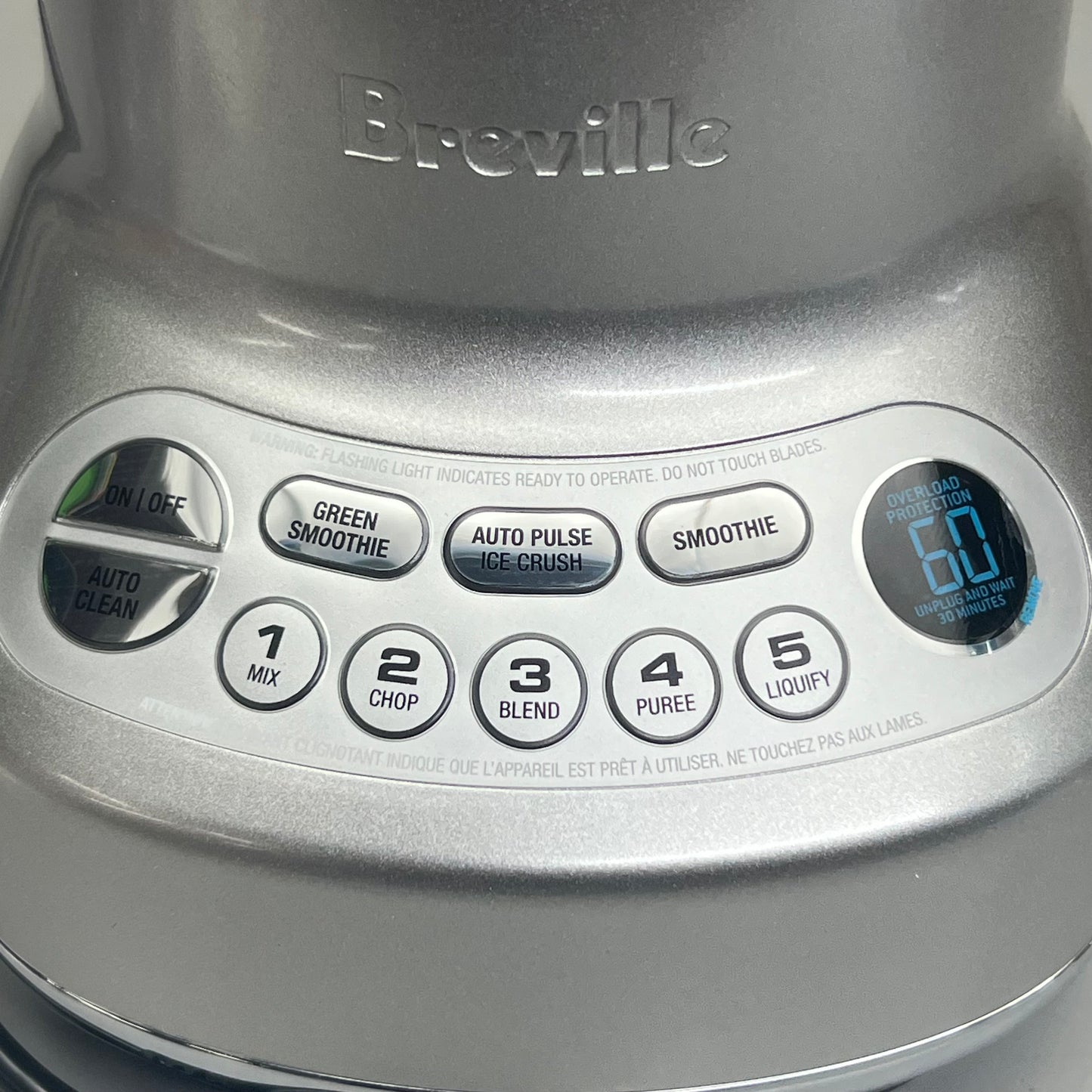 BREVILLE The Fresh & Furious Blender Silver BBL620SIL