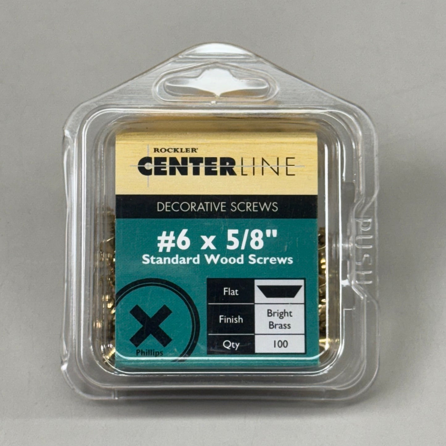 ROCKLER (2 PACK, 200 SCREWS TOTAL) Centerline Decorative #6 x 5/8"Standard Wood