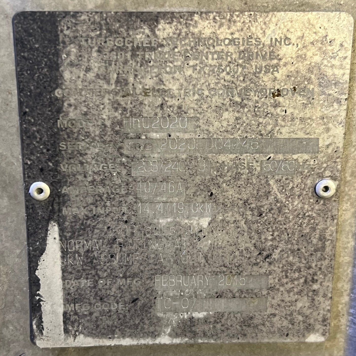 ZA@ Pallet of TURBOCHEF Electric Countertop Conveyor Oven HnC2020 (AS-IS, Damage)