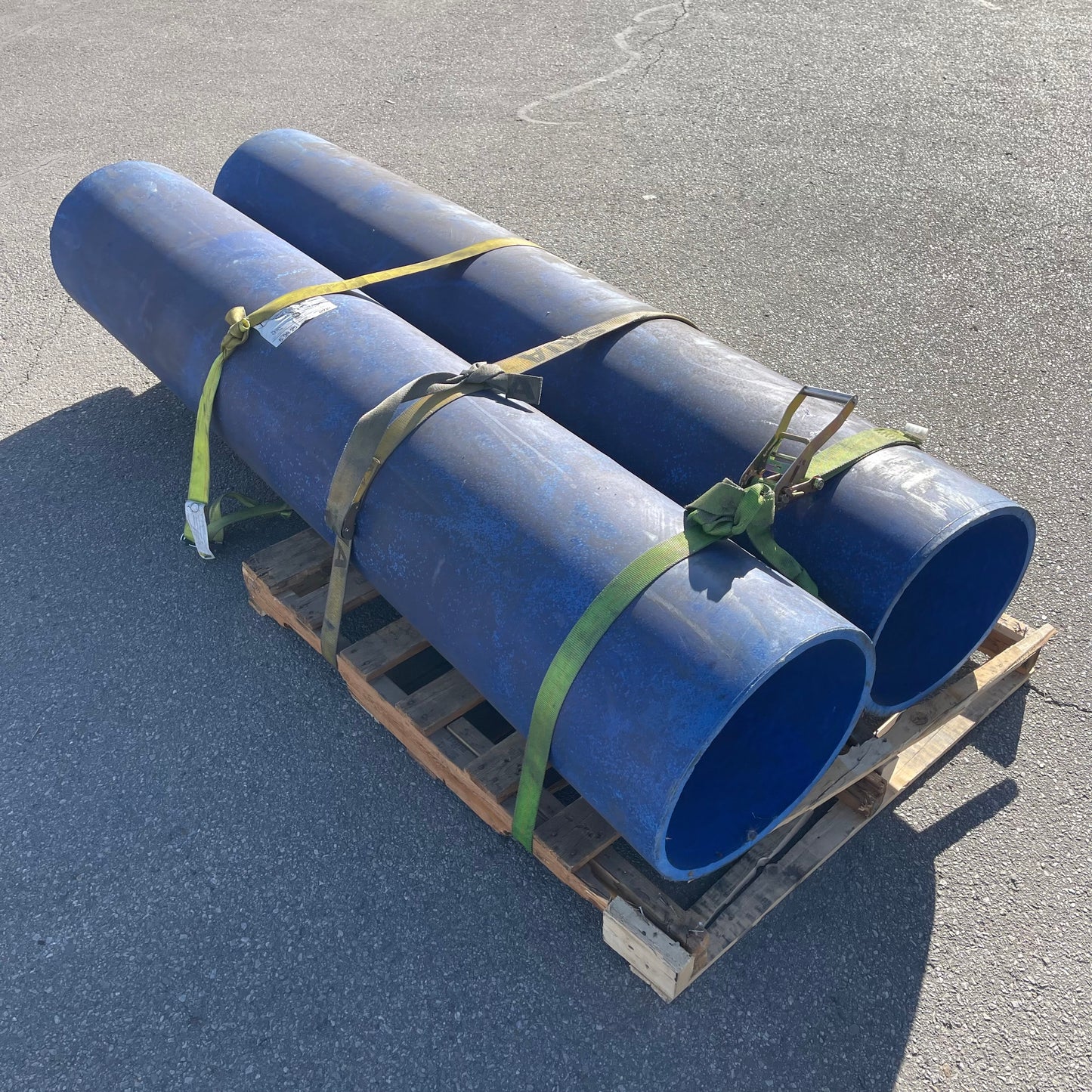 ZA@ Pallet of BLUE DUCT High-Density Polyethylene Air Duct 90” x 16” 16-2510 (AS-IS)