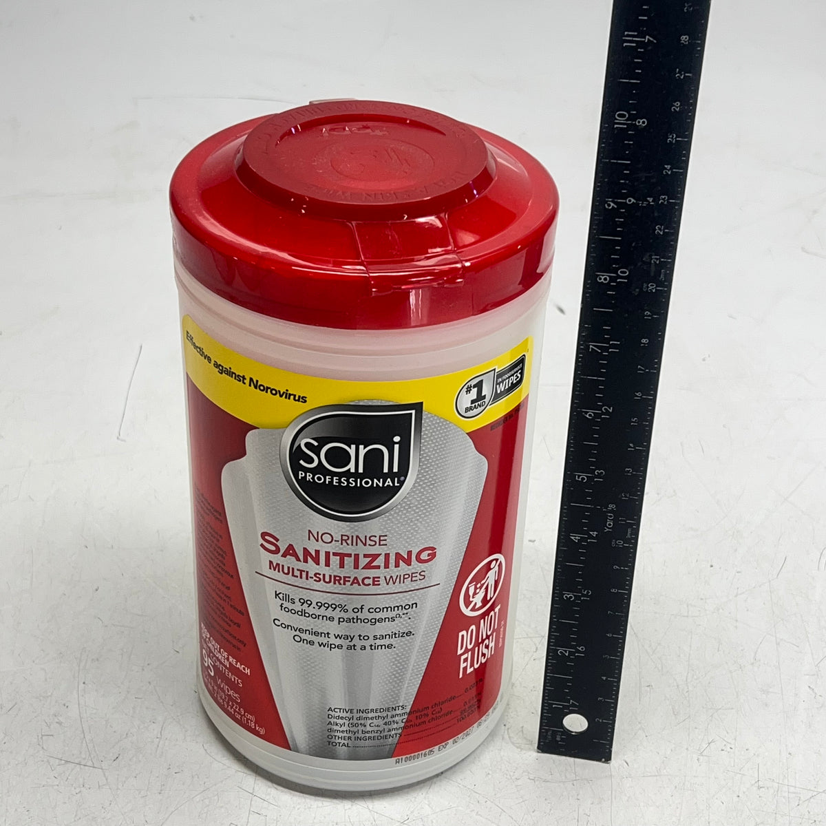 SANI PROFESSIONAL (5 PACK, 95 EACH) No-rinse Sanitizing Wipes 7.75 x 9" 8DP56700