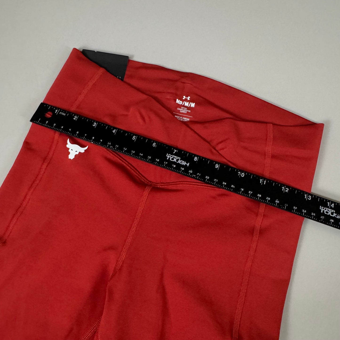 UNDER ARMOUR Women's Project Rock Crossover Ankle Leggings Sz M Heritage Red