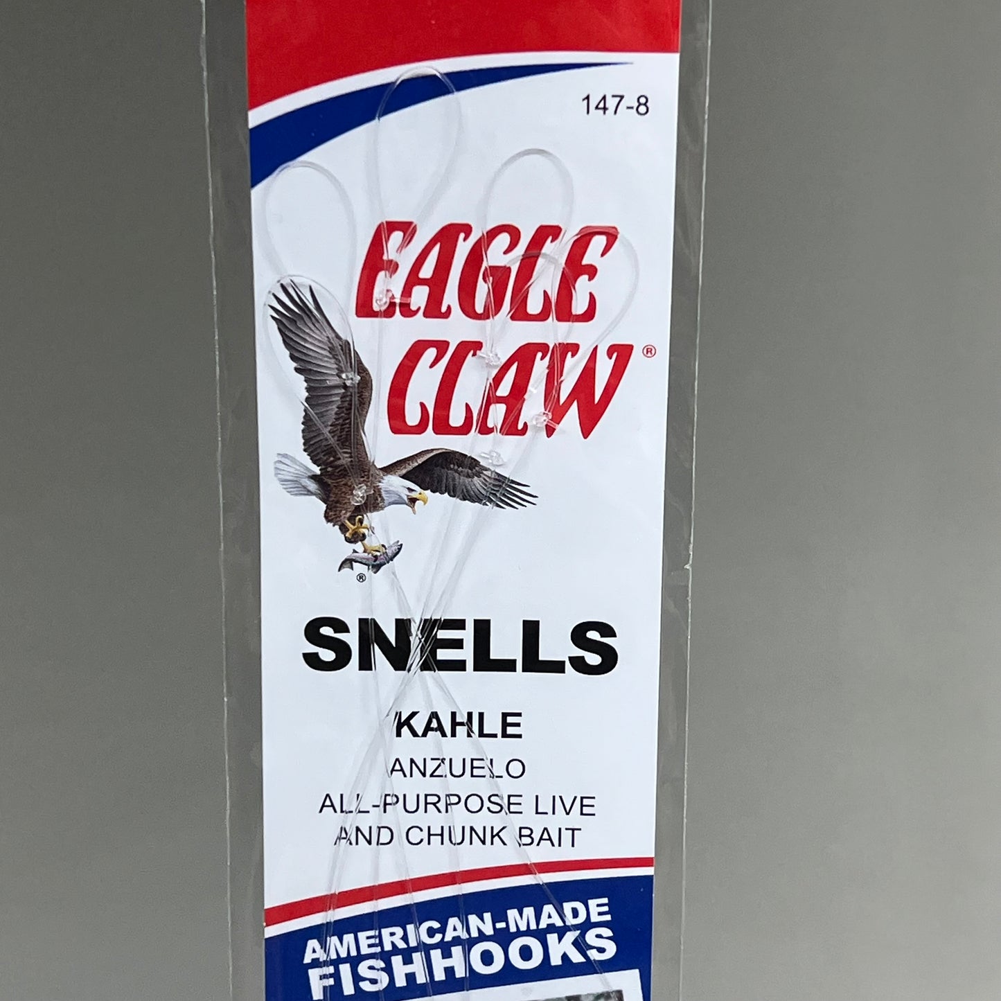 EAGLE CLAW (12 PACK) Snelled Kahle Wide Bend Fish Hooks Bronze #8 6pc 147-8