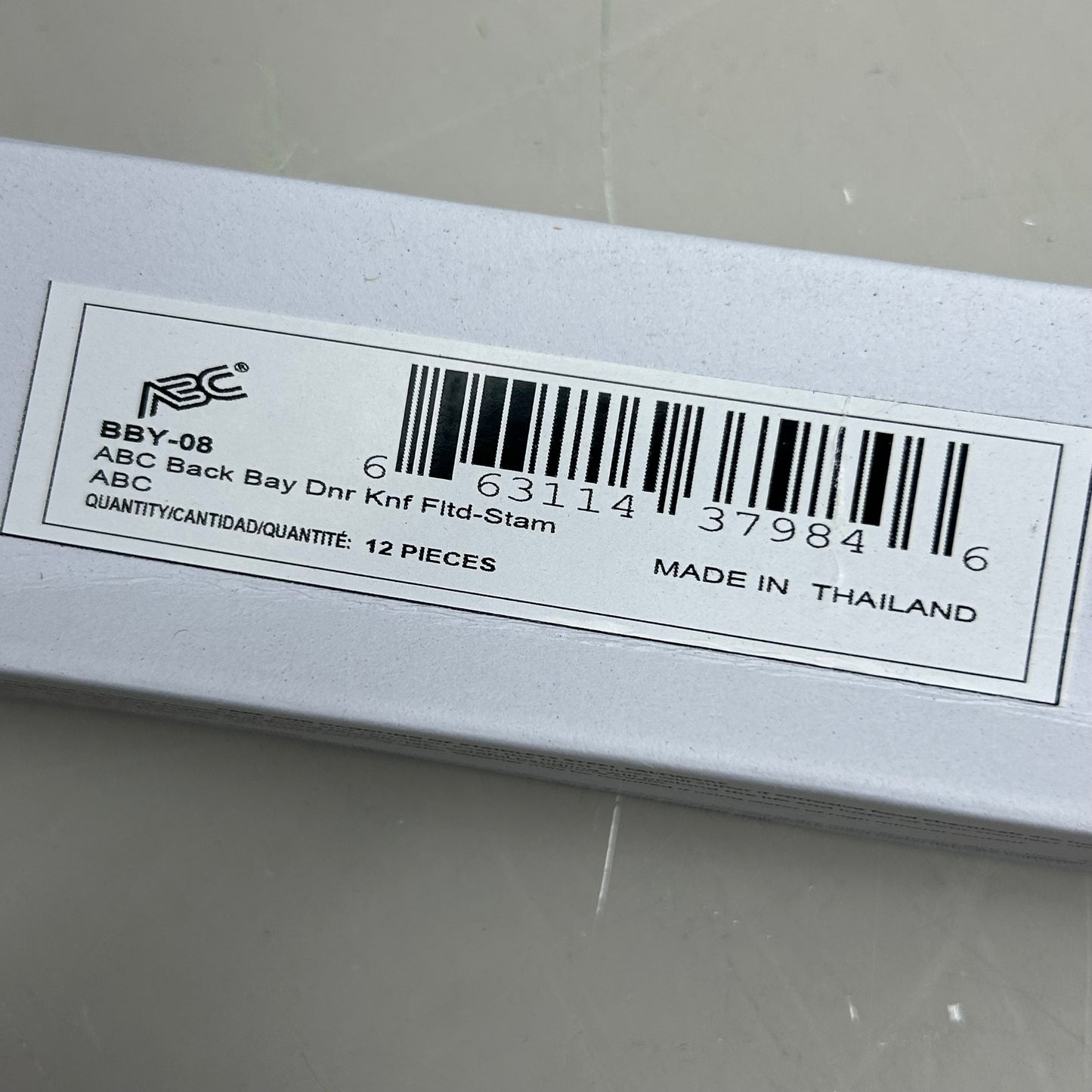 ABC (12 Pack) Stainless Steel Back Bay Stamped Dinner Knife 8.5" BBY-08 (New Other- Distressed Packaging)