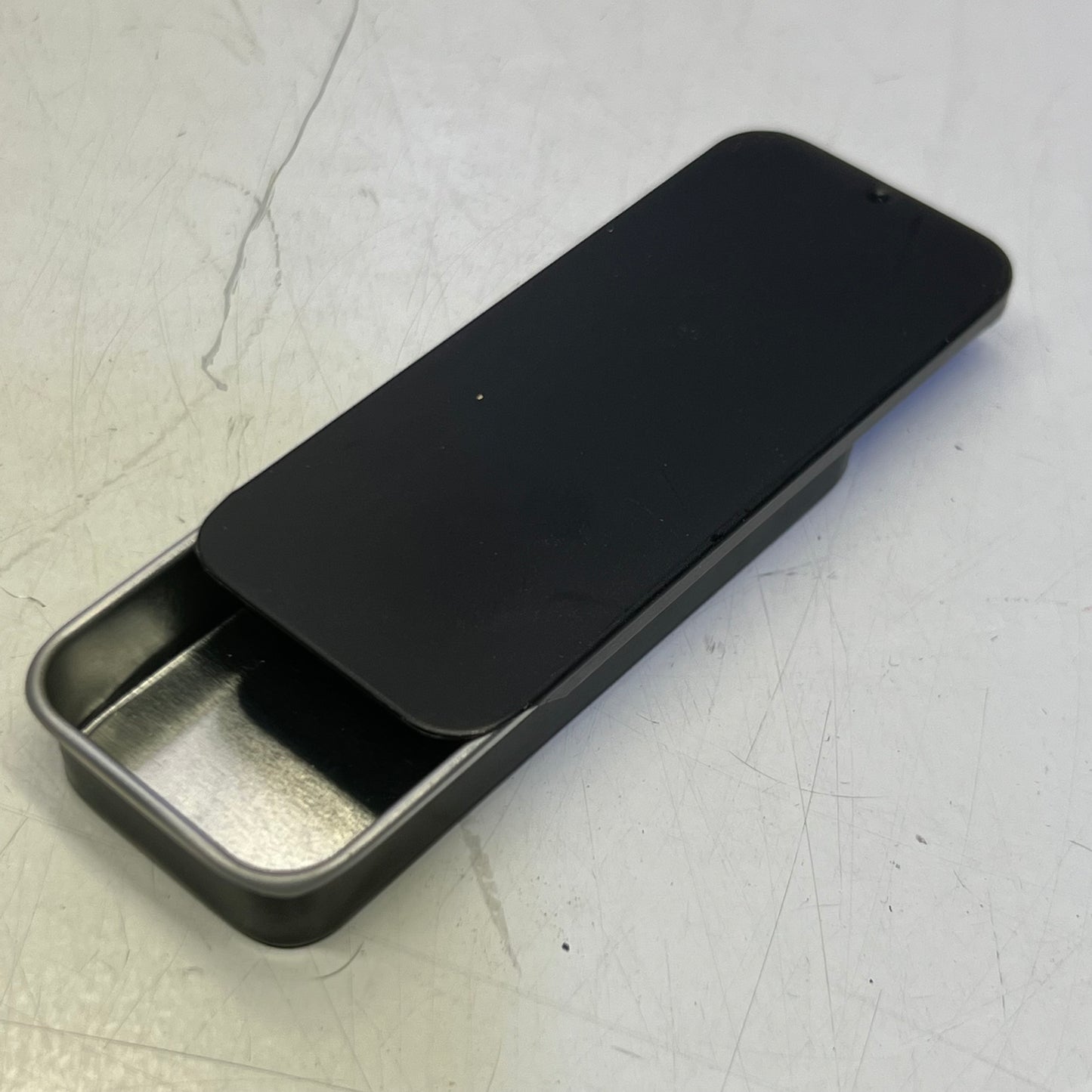 COSHAR (12 PACK) Metal Rectangular Sliding Lid Tin Boxes Black X002P8ZQN7