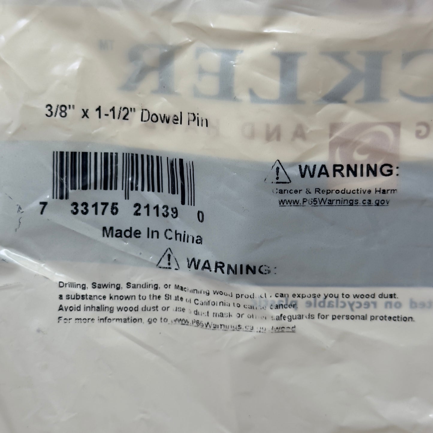 ROCKLER (4 PACK, 200 DOWELS TOTAL) Spiral Dowel Pins 3/8" x 1-1/2" Light Tan