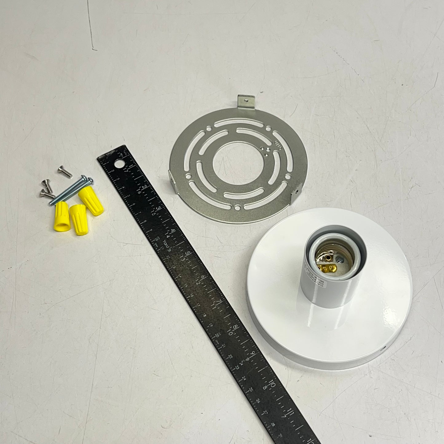 DUTTON BROWN Flush Mount Ceiling Fixture  120V 60HZ AC MIN Twink White 60132