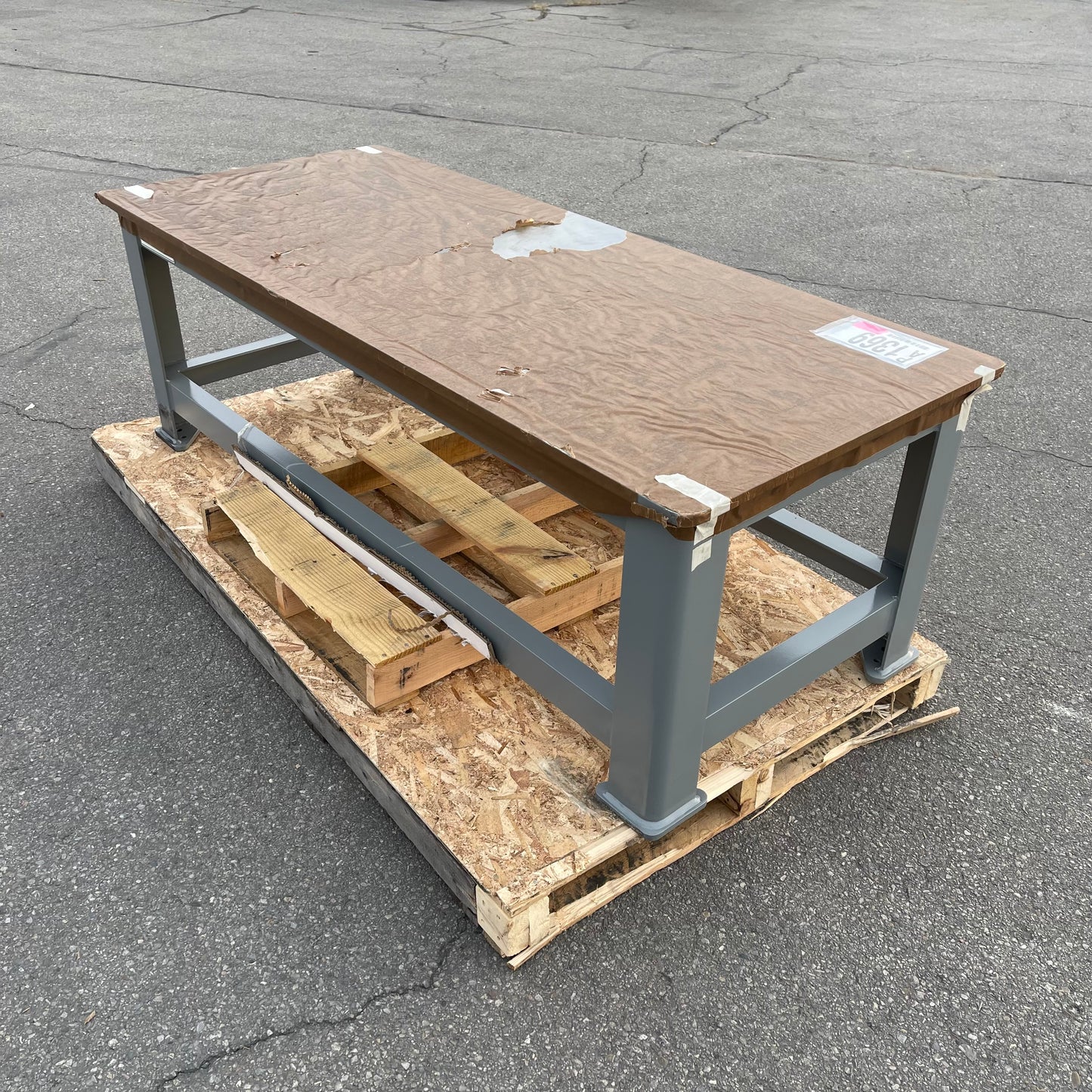 ZA@ Pallet of BRUTE MACHINE BASES Heavy-Duty Work Table 72”x30”x24” ~680 lbs Steel (AS-IS)