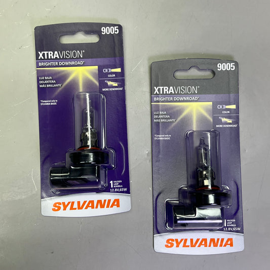 SYLVANIA (2 PACK) XtraVision Halogen Headlight Bulb  12.8V 9005XV.BP