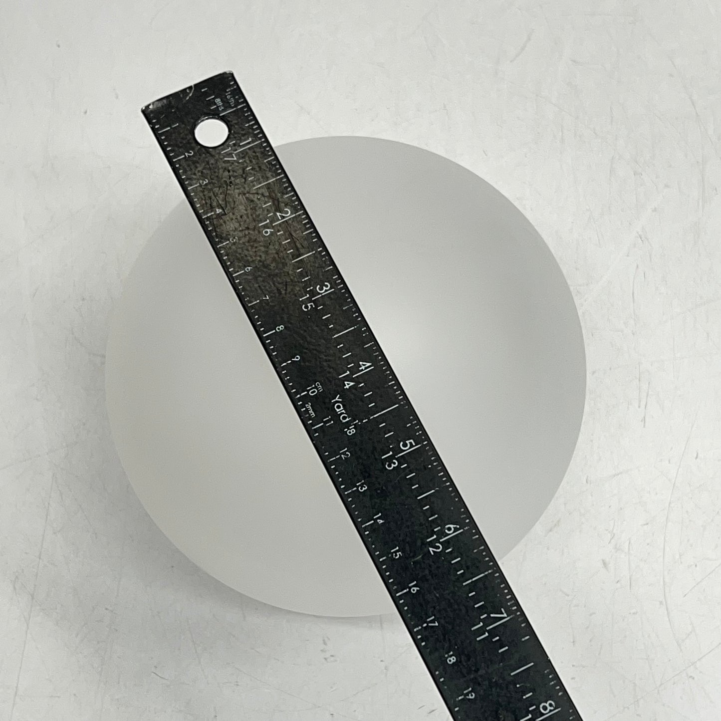 LA LUMINAIRE AUTHENTIK Porcelain Spherical Lighting Shade ~6.5" Frosted White