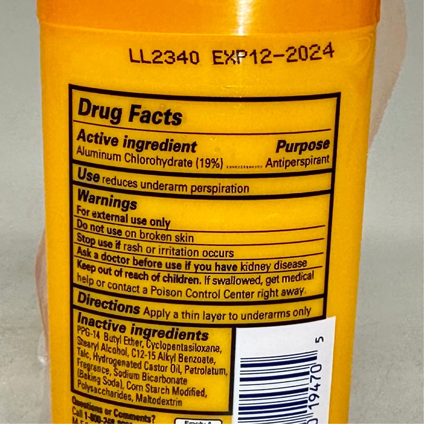 ZA@ ARM & HAMMER (6 PK) Ultra Max Antiperspirant Deodorant Powder Fresh 2.6 oz Exp 12/24 72018805(Copy)