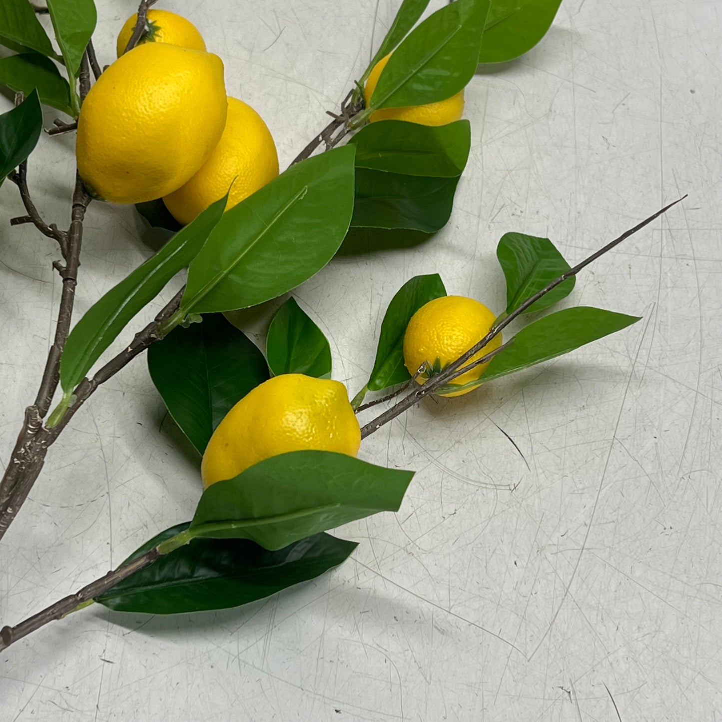 RAZ IMPORTS Decorative Faux Lemon Branch 36" Yellow/Green F4602250