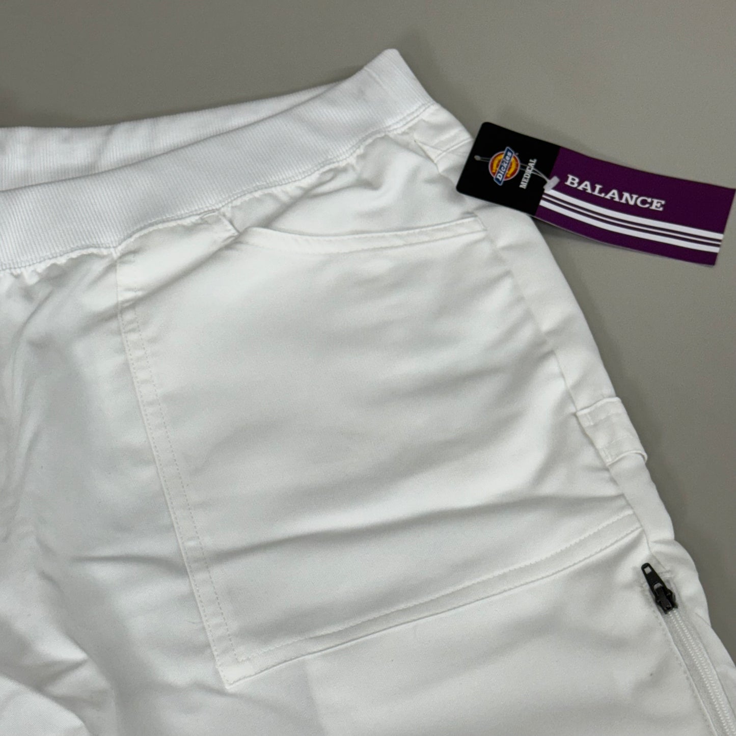 DICKIES Medical Mid Rise Pant Mock Fly 2-Way Stretch Women's SZ 2XL White DK135