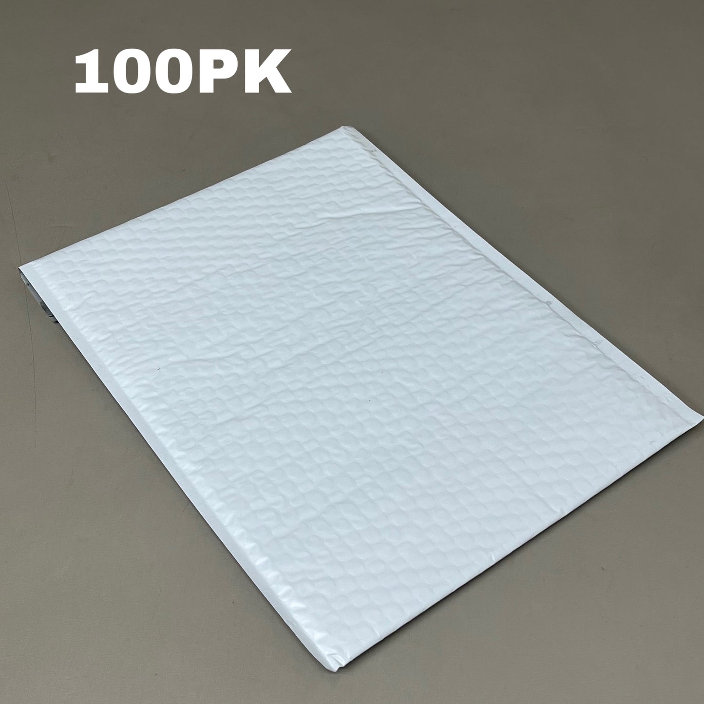 PACWORLDWIDE (100 PACK) Bubble Lined Poly Mailers 10.5x15.25 White AJ-5