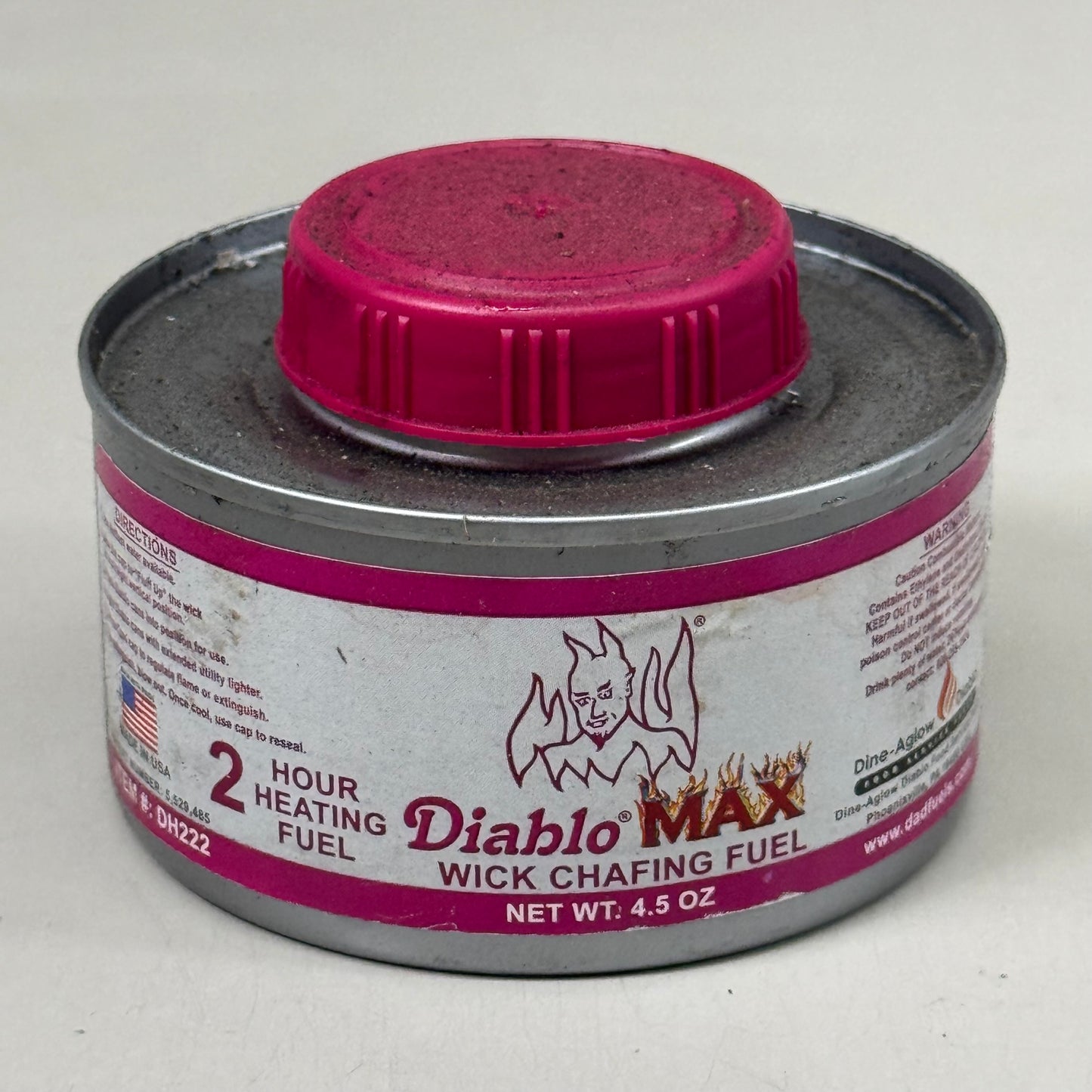 ZA@ DIABLO MAX (24 PACK) Wick Chafing Fuel 4.5 fl oz 2 Hr Heating Fuel As-is