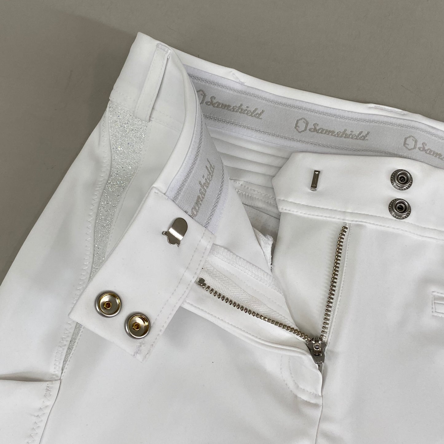 SAMSHIELD Omega Horse Riding Pants Women's Sz US 26, UK 8, FR 36 White (New Other)