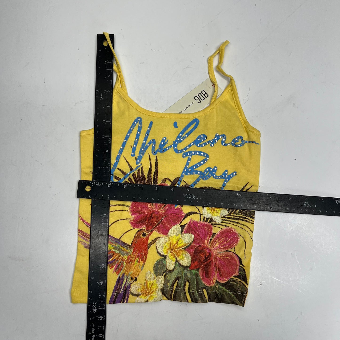 URBAN OUTFITTERS Chileno Bay Tropical Floral Camisole Top Women's Sz XS Yellow