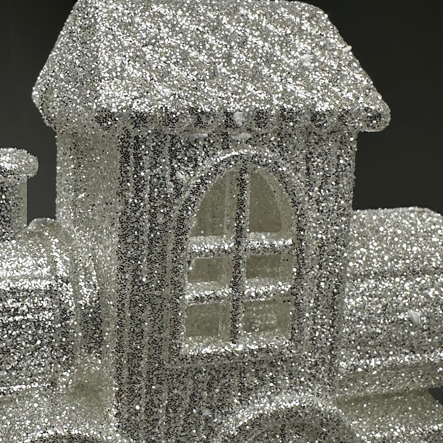 KURT S. ADLER Train Christmas Ornament Silver Glitter 3.4“ T3628