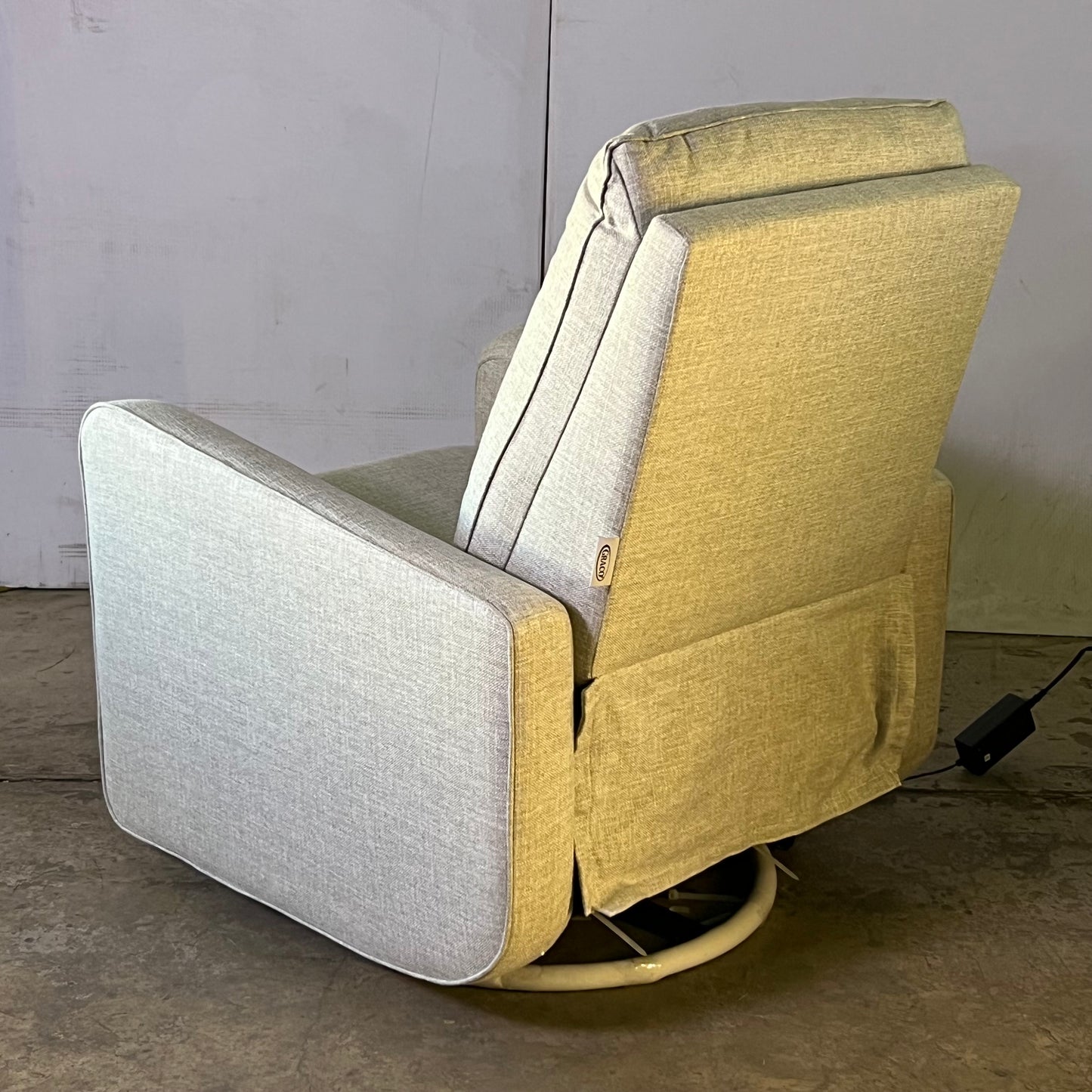 GRACO Teddi Charging Power Recliner Swivel Glider Steel Basketweave 06511-31X-FC