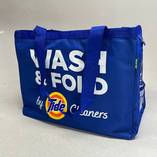 ZA@ TIDE (2 PACK) Wash & Fold by Tide Cleaners Carry Tote  18"x13"x10" Blue