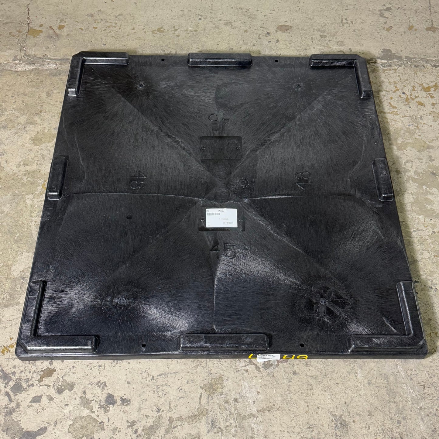 BUCKHORN Plastic Bulk Container Cover Sz 48 1/4 in x 45 1/4 in, Black 1XGG9