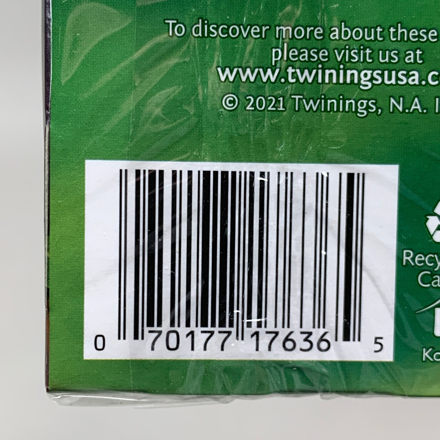 TWININGS (6 PACK) 120 Bags Pure Green Tea of London Best By 04/22/2025