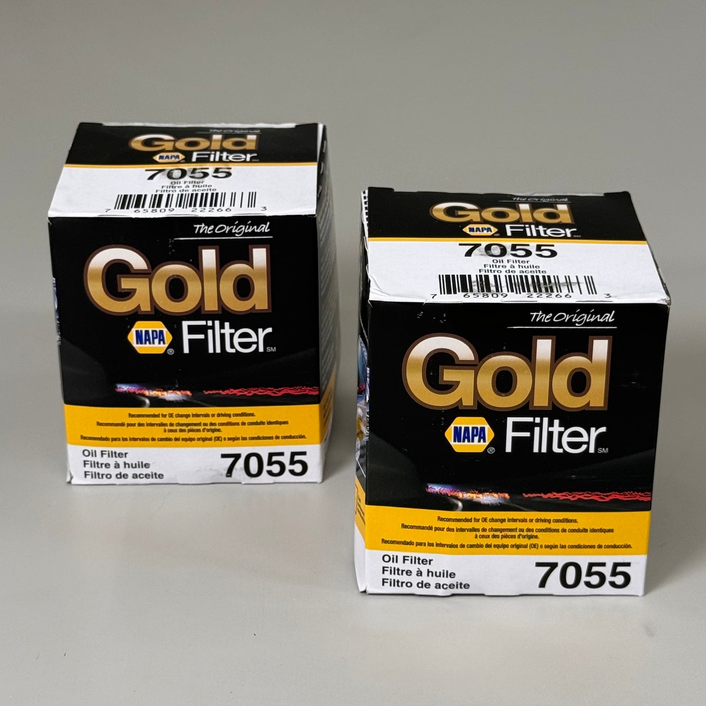 NAPA (2 PACK) The Original Gold Oil Filter Enhanced Cellulose for Subaru 7055