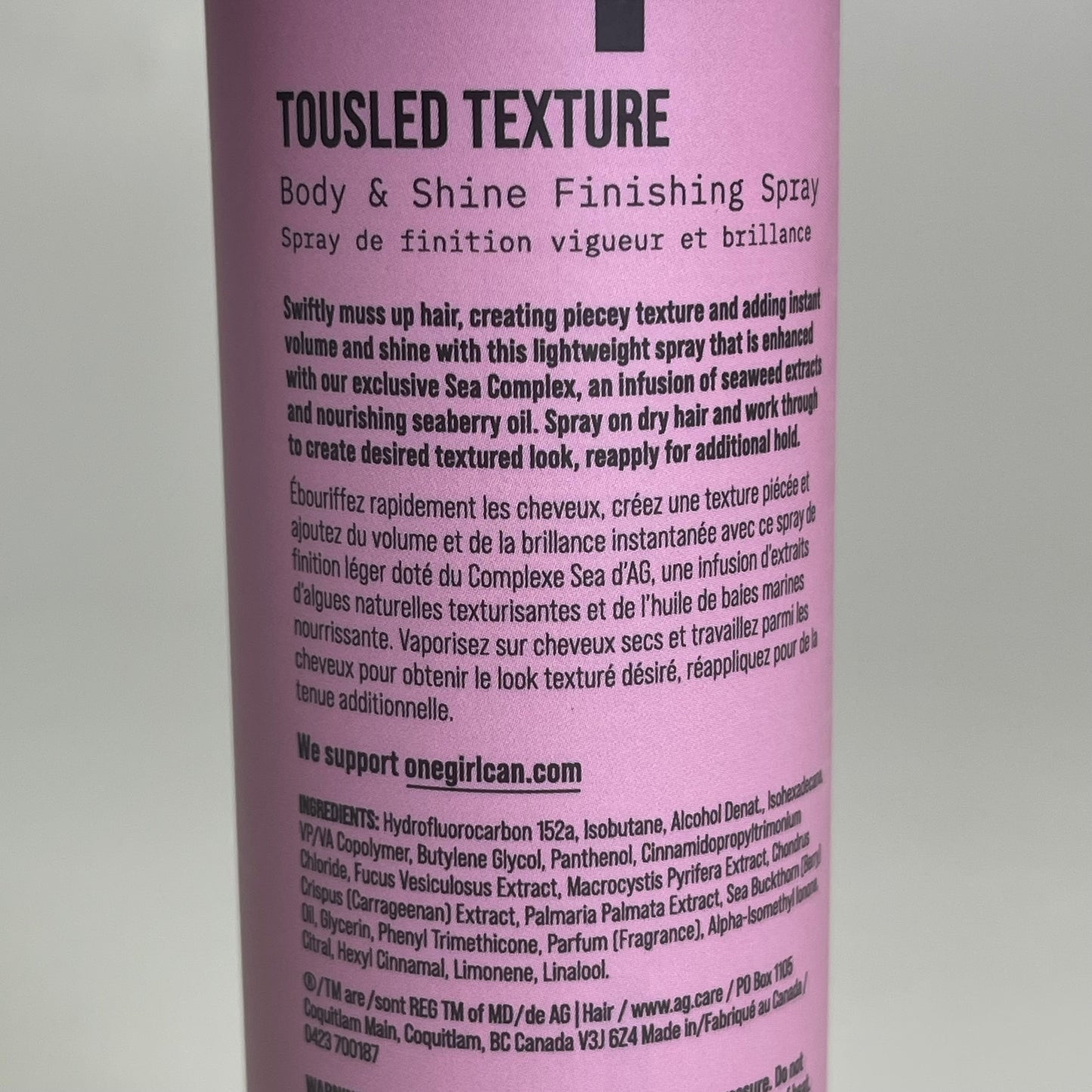 AG CARE Tousled Texture Body & Shine Finishing Spray 5 oz 100169