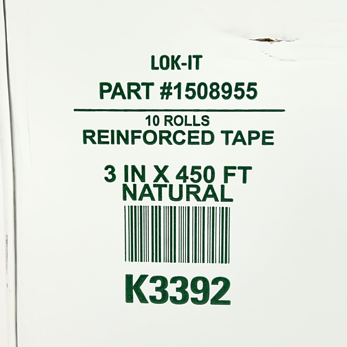 LOK-IT (10 Pack) Reinforced Tape 3" x 450' Brown K3392