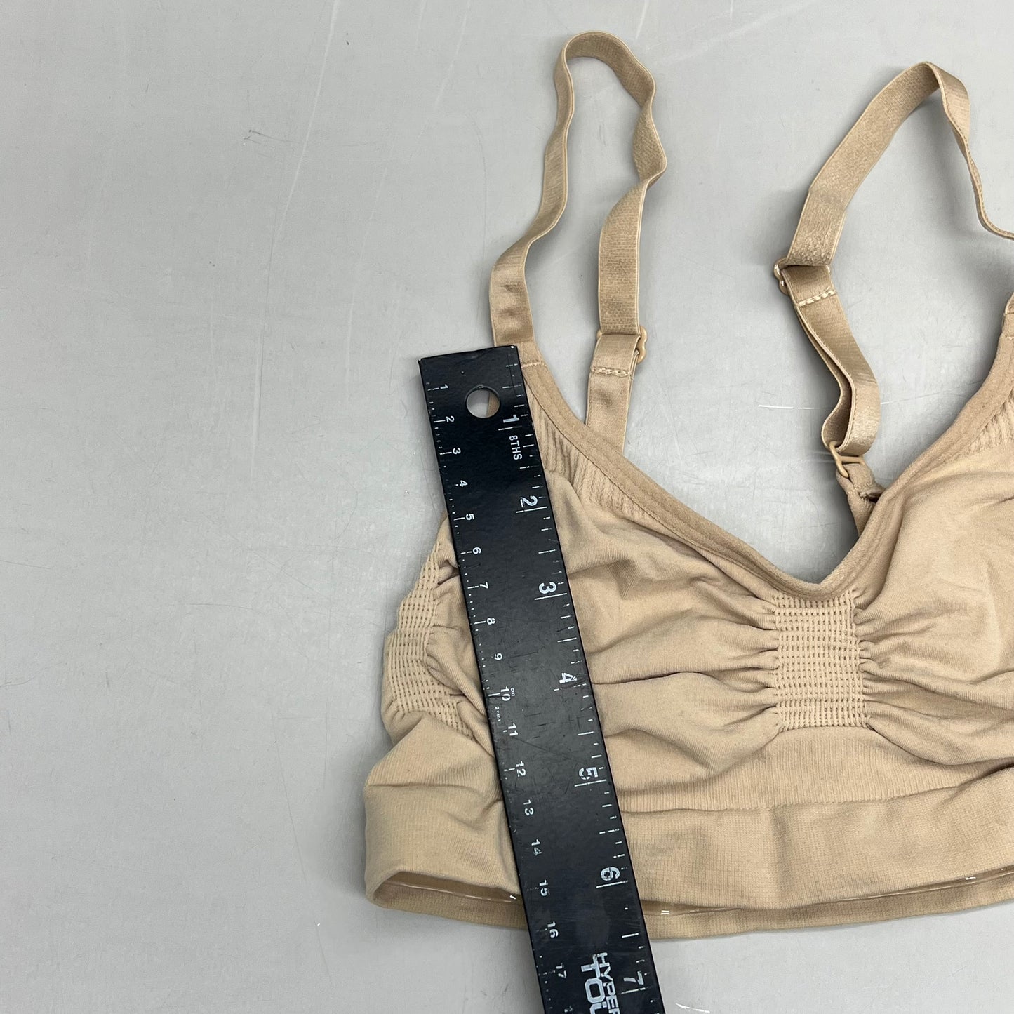 SKIMS Strong Support Seamless Sculpt Bralette Pique Stitching Women's Sz S Clay