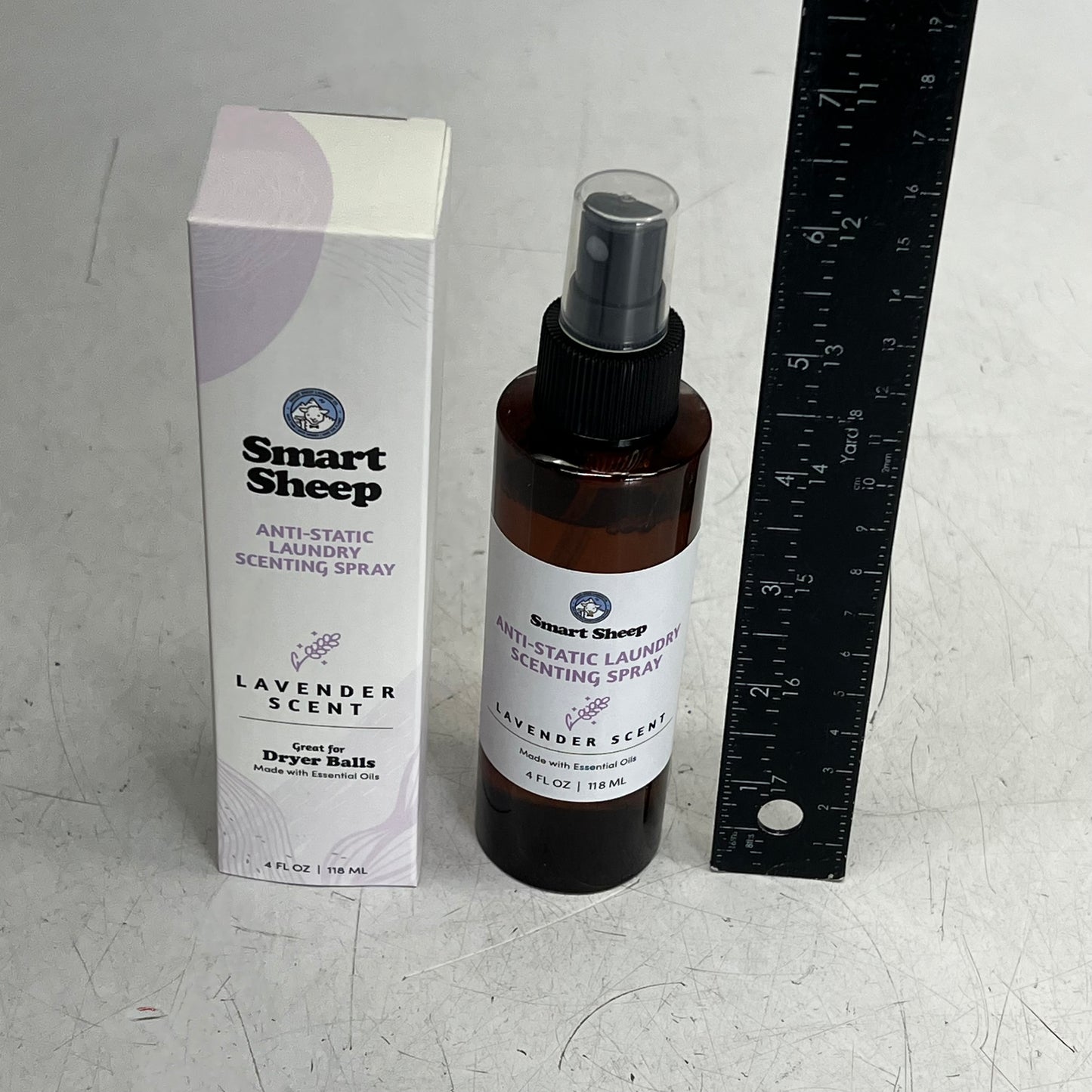SMART SHEEP (2 PACK) Anti-Static Lavender Scent Spray W/ Essential Oils 4 fl oz