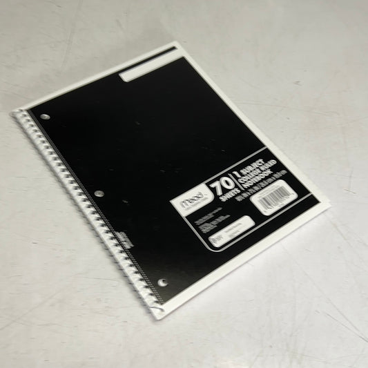 ZA@ MEAD (6 PACK, 70 SHEETS EACH) 1 Subject College Ruled Notebook Perforated Sheets 10.5"x7.5" Multicolor