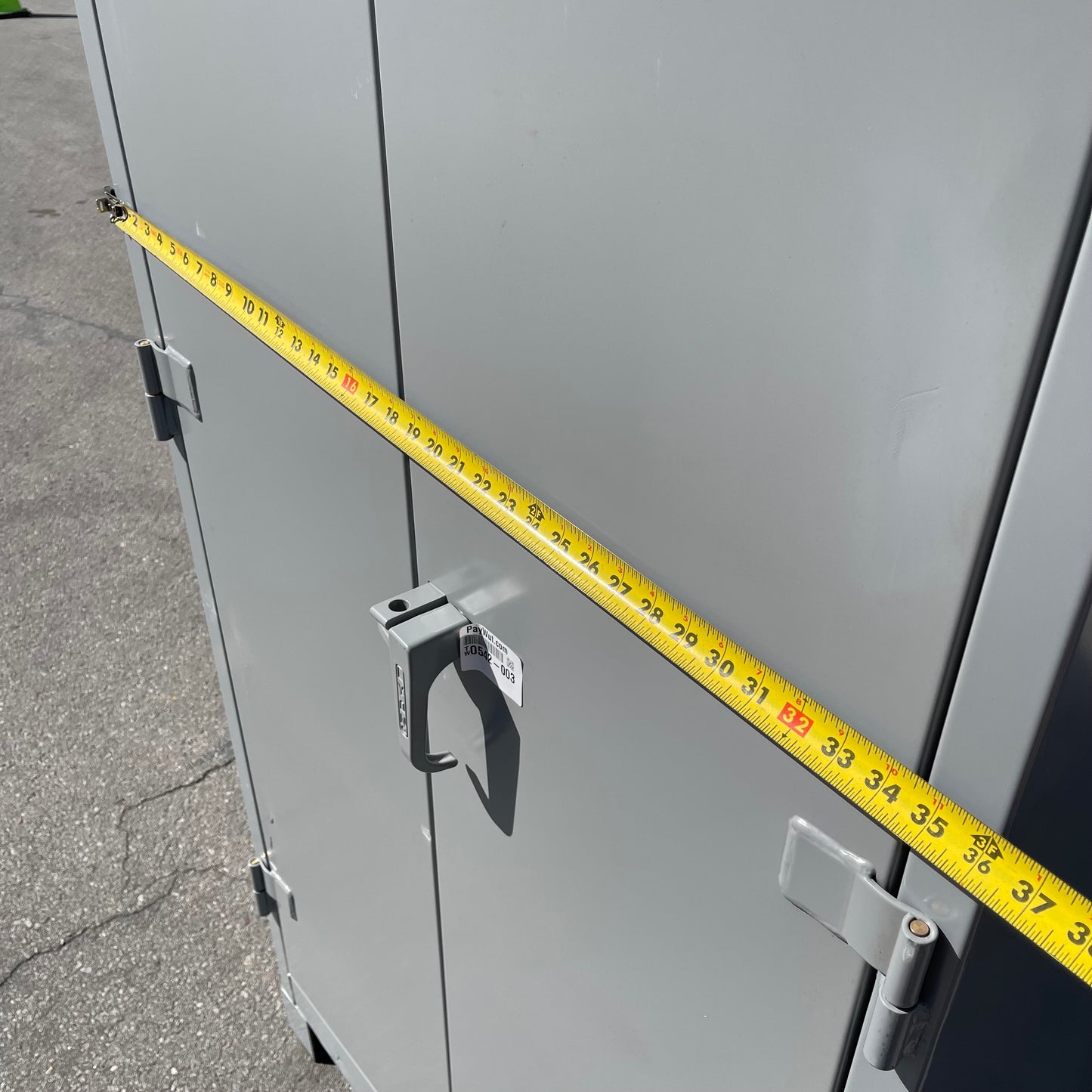 LYON All Welded Industrial Bin Cabinet W/ 64 Bins 82”x36”x21” Grey DD1122
