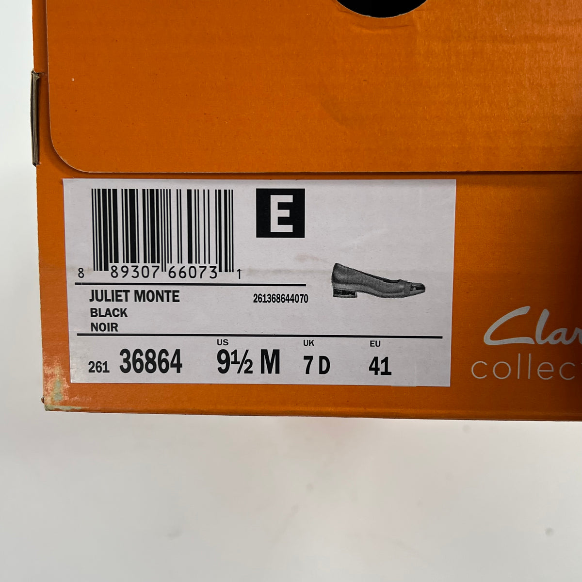 CLARKS COLLECTION Juliet Monte Flats Collection  Women's Sz 9.5 Black 36864