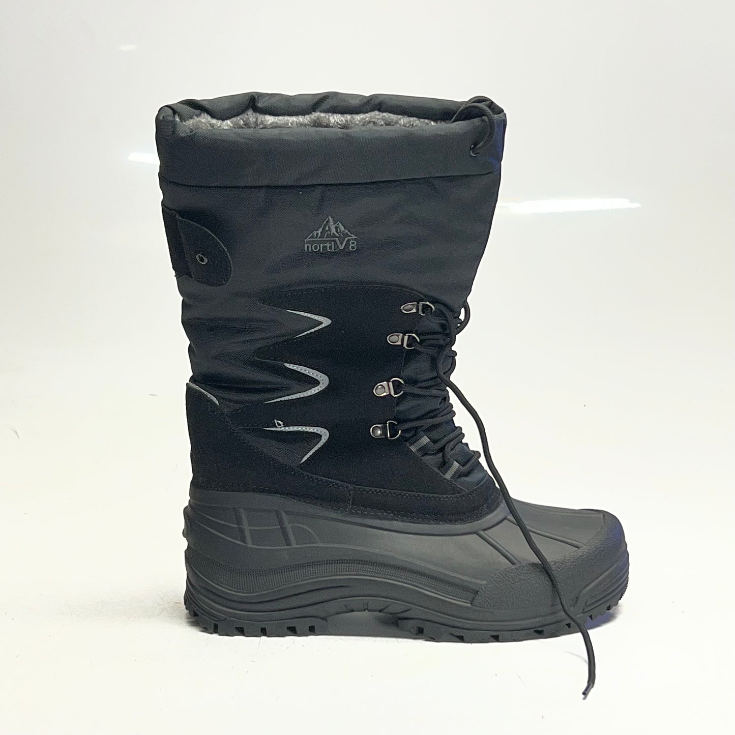 NORTIV8 Men's Waterproof Insulated Hiking Snow Boots Size 10, Black