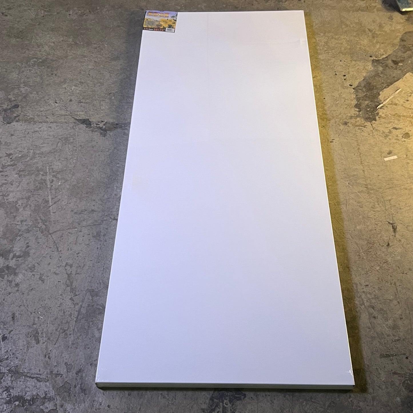 ZA@ CREATIVE MARK The Edge Professional Stretched Canvas W/ 4 Paintable Edges Sz 1 1/2" x 30" x 72", White 90286A