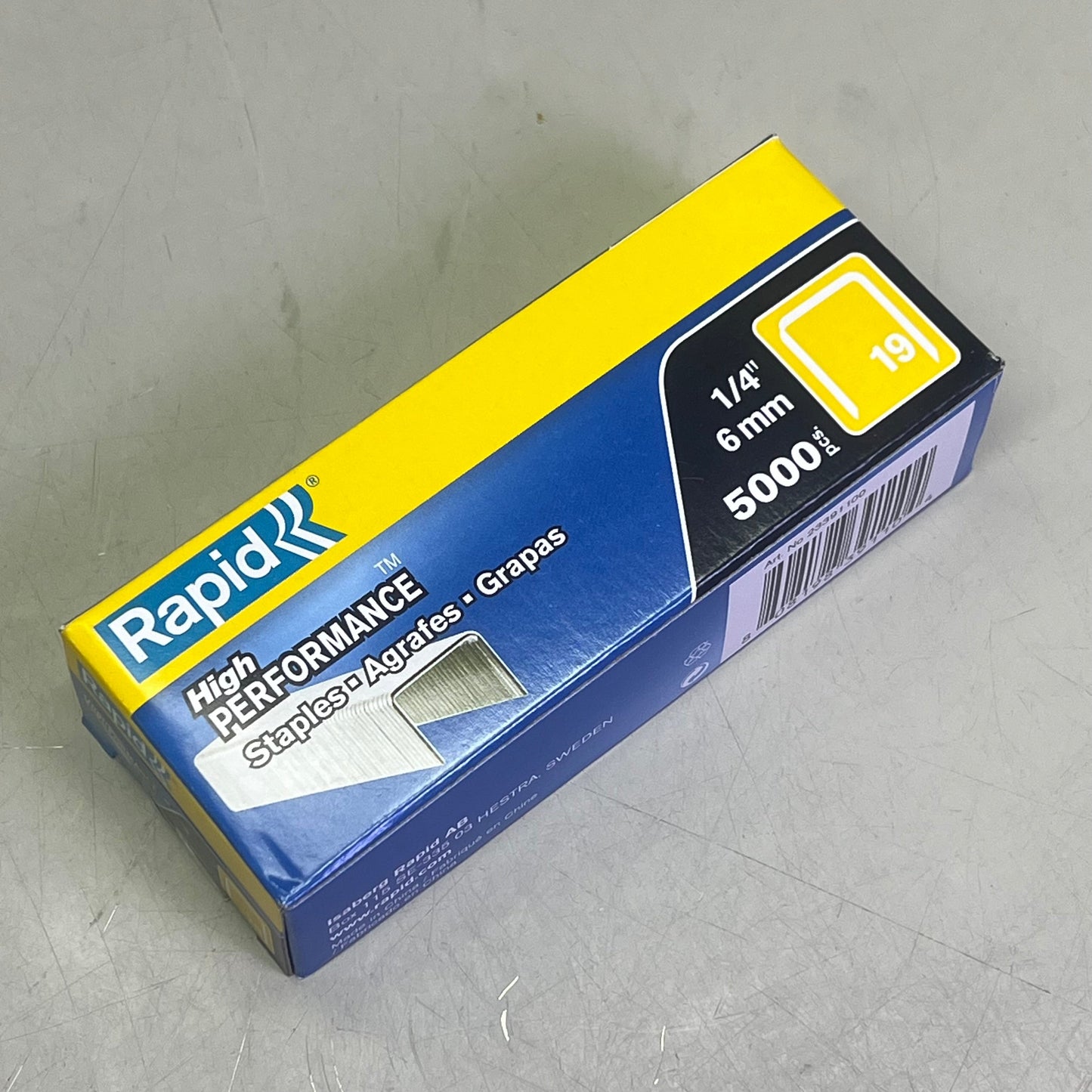 ZA@ RAPID (10 PACK, 5000 EACH) High Performance Staples 1/4" 6mm Silver 23391100 A