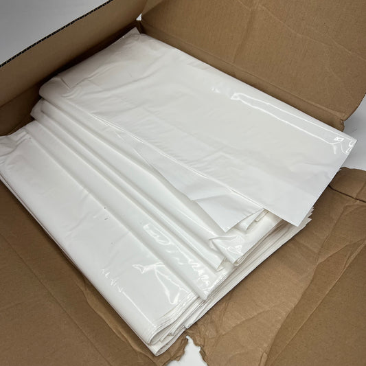ZA@ MAINETTI  (300 PACK) Single Die Plastic Bags W/ Handle 18x18x5" White