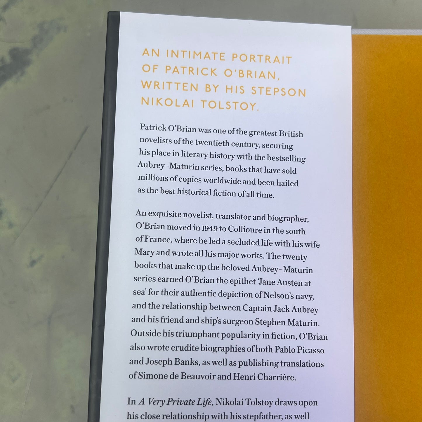 A VERY PRIVATE LIFE O'Brians Private Life Hardcover Biography By Nikolai Tolstoy