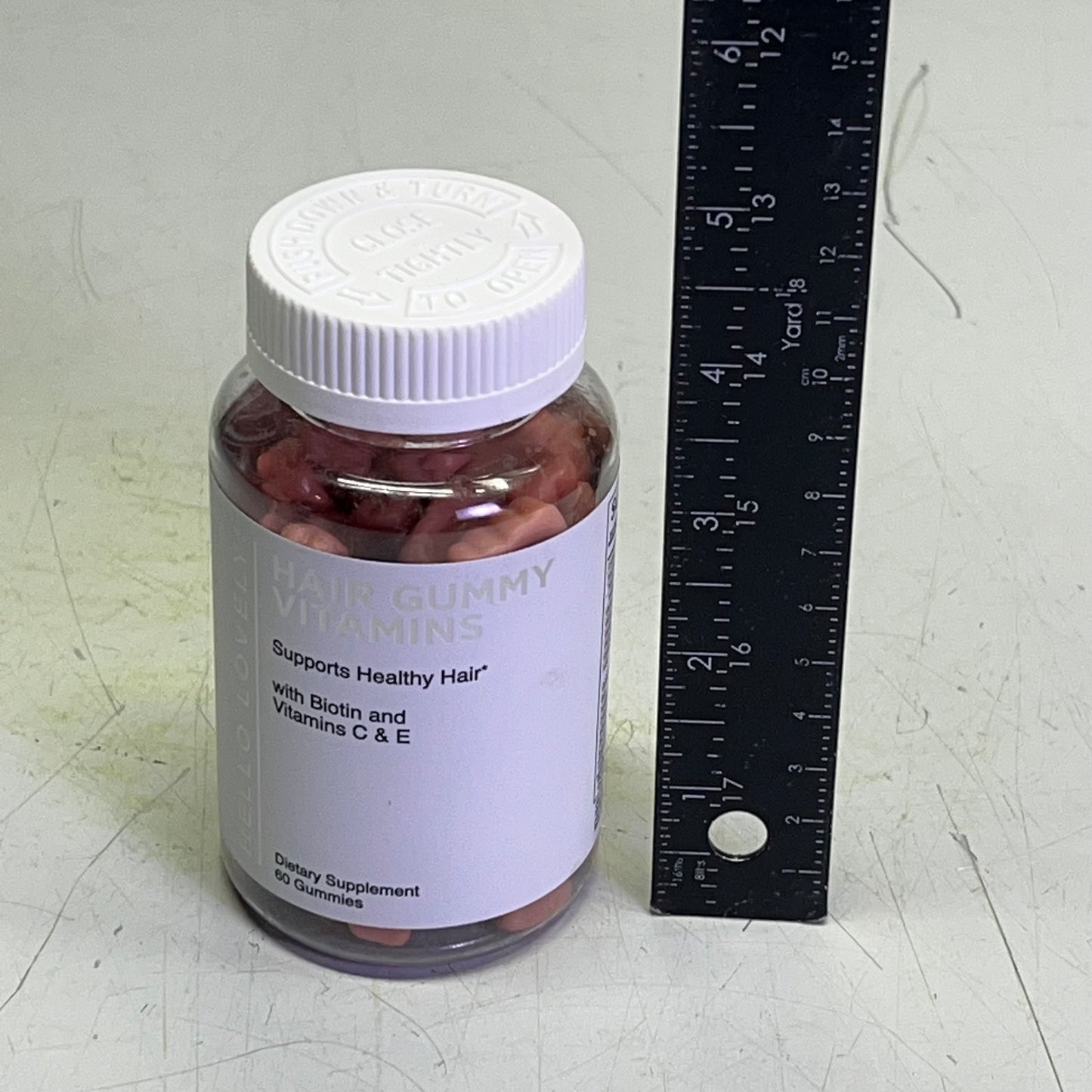 HELLO LOVELY  (2 PACK, 30 SERVINGS EACH) Gummy Hair Vitamins 60 Tablets BB 03/27