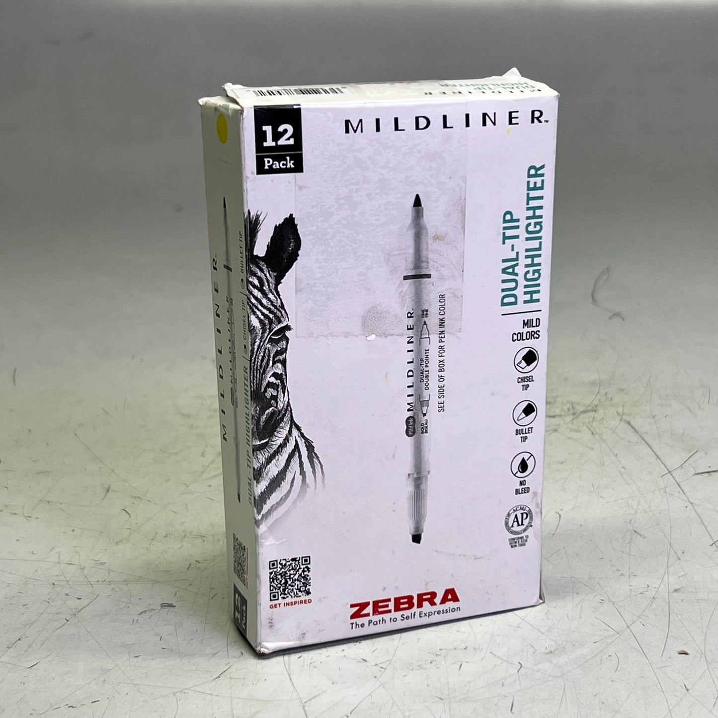 ZA@ ZEBRA (12 PACK) Dual-Tip Highlighters, Yellow