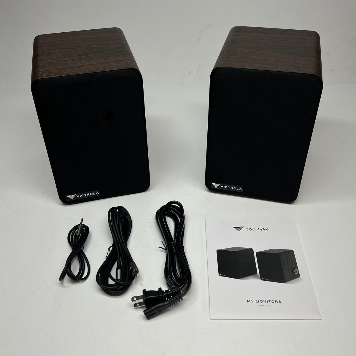 ZA@ VICTROLA Premiere M1 Bookshelf Monitors Sonically Designed Brown VPM-254-ESP (As-Is)