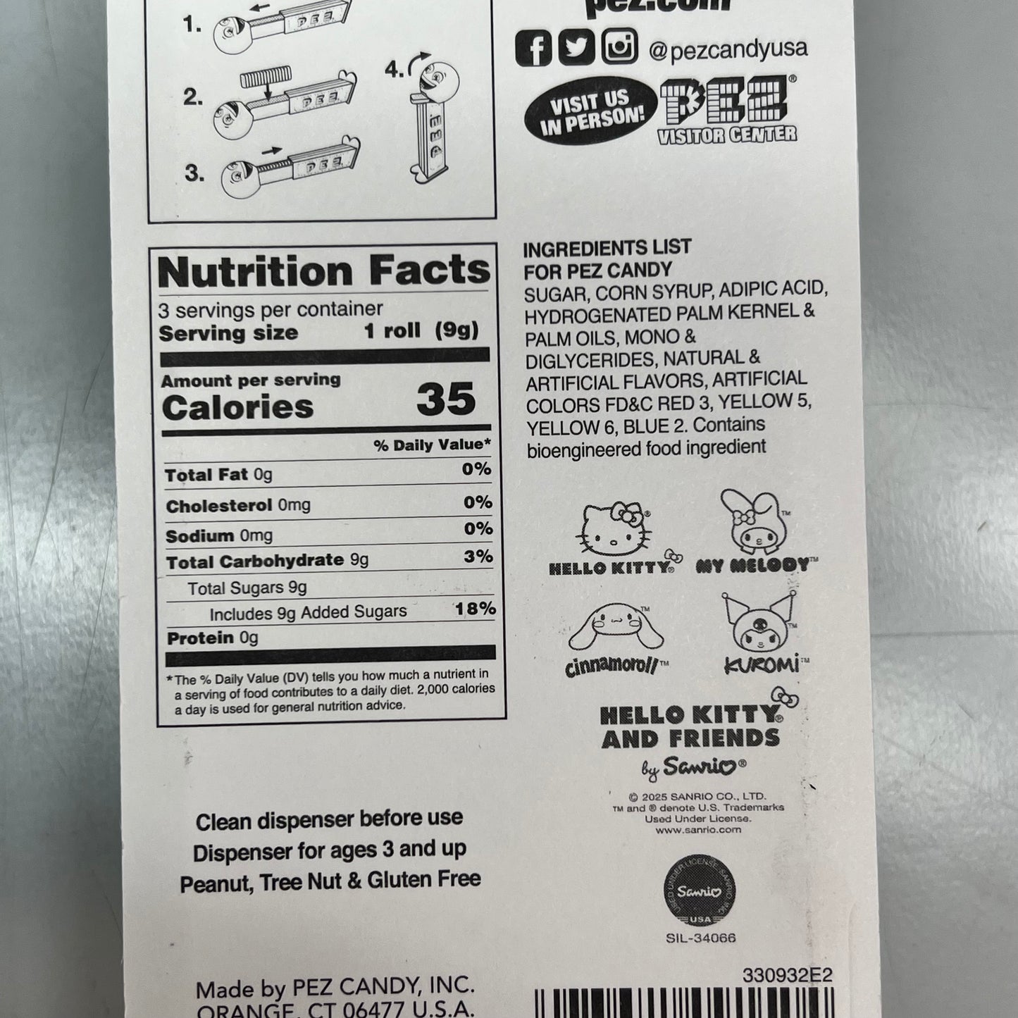 PEZ (12 PACK) Sanrio Hello Kitty Candy Dispenser Assortment W/ Refill BB 04/30