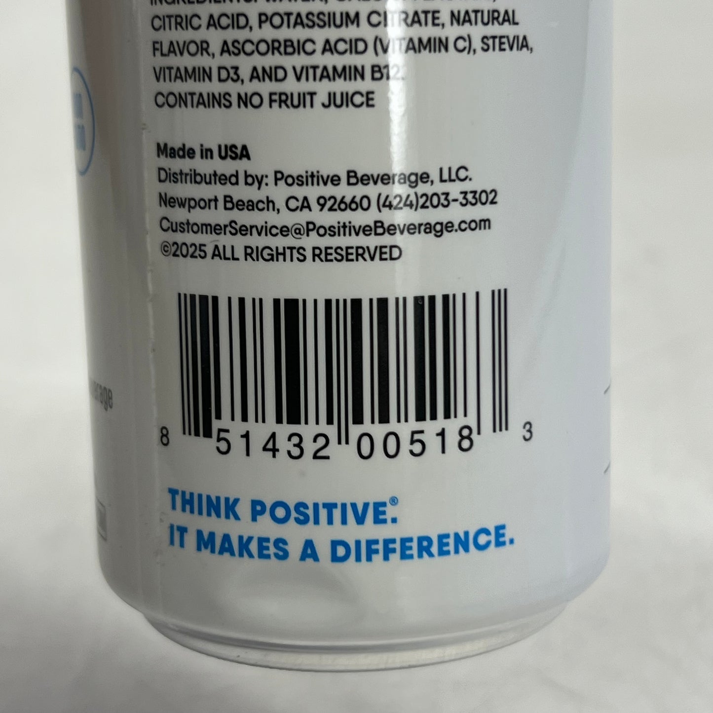 ZA@ POSITIVE (24 PACK) Hydration Peach Perfect 12 fl. oz. BB 02/27
