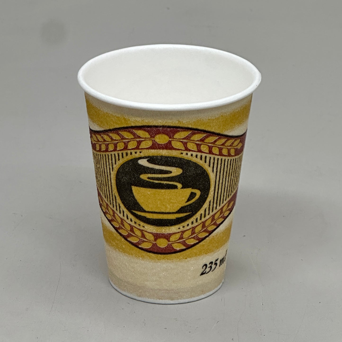 SYSCO Paper Hot Cup Classic with Lids 8oz Sz 4" x 3" White and Brown