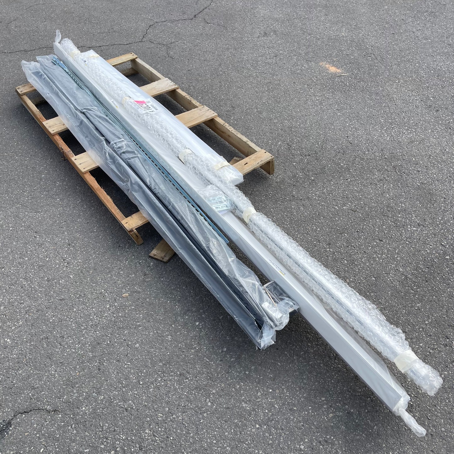 ZA@ Pallet of RACK ATTACK Rails & Blinds RAILS-80331RK (AS-IS)