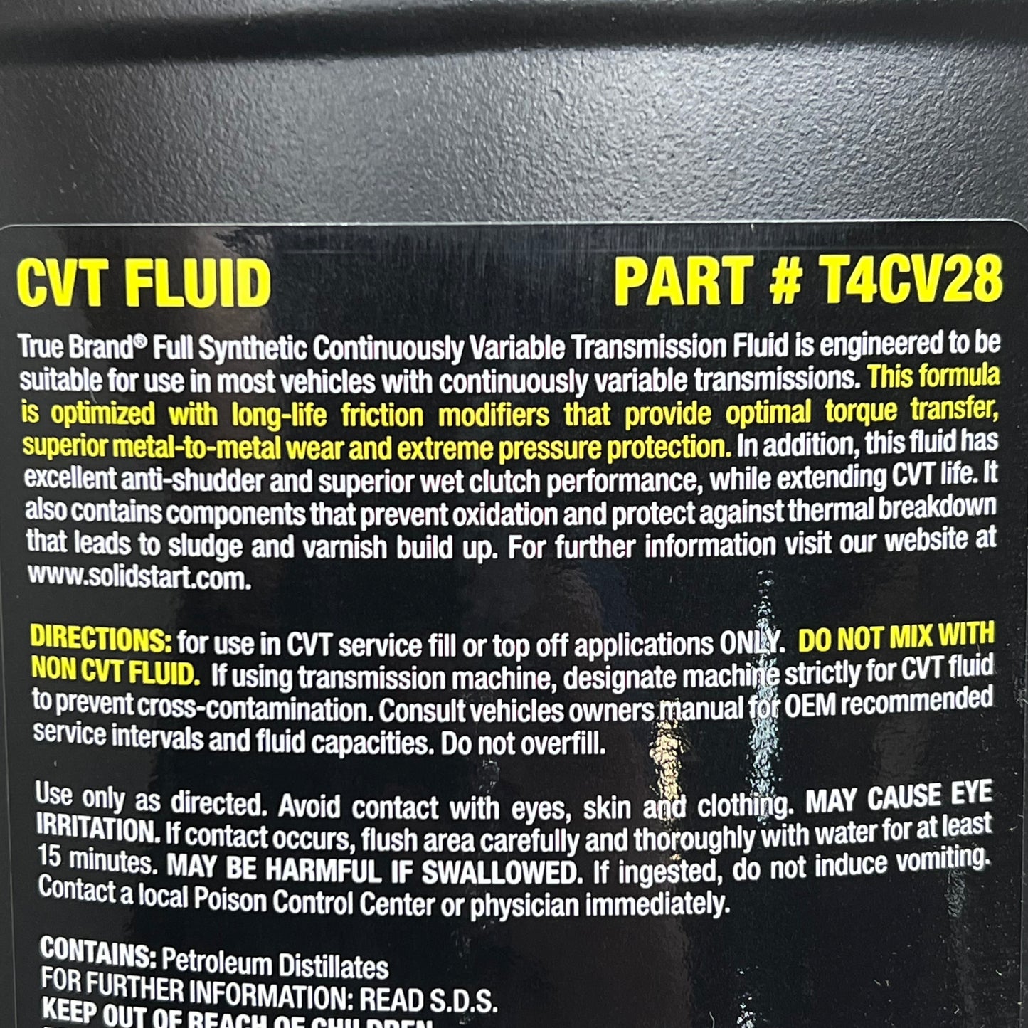 TRUE BRAND Fully Synthetic Premium CVT Fluid w/ Extreme Protection 1 Gal T4CV28