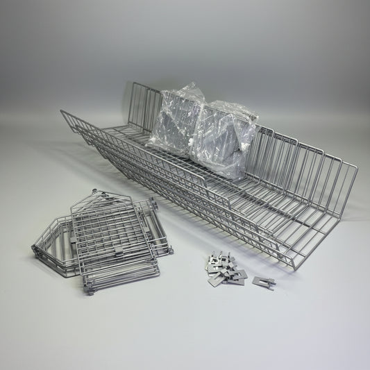 QUANTUM (5 SHELVES) Stacking Baskets Display W/ 20 Dividers 20"x16" Gray 2036BC