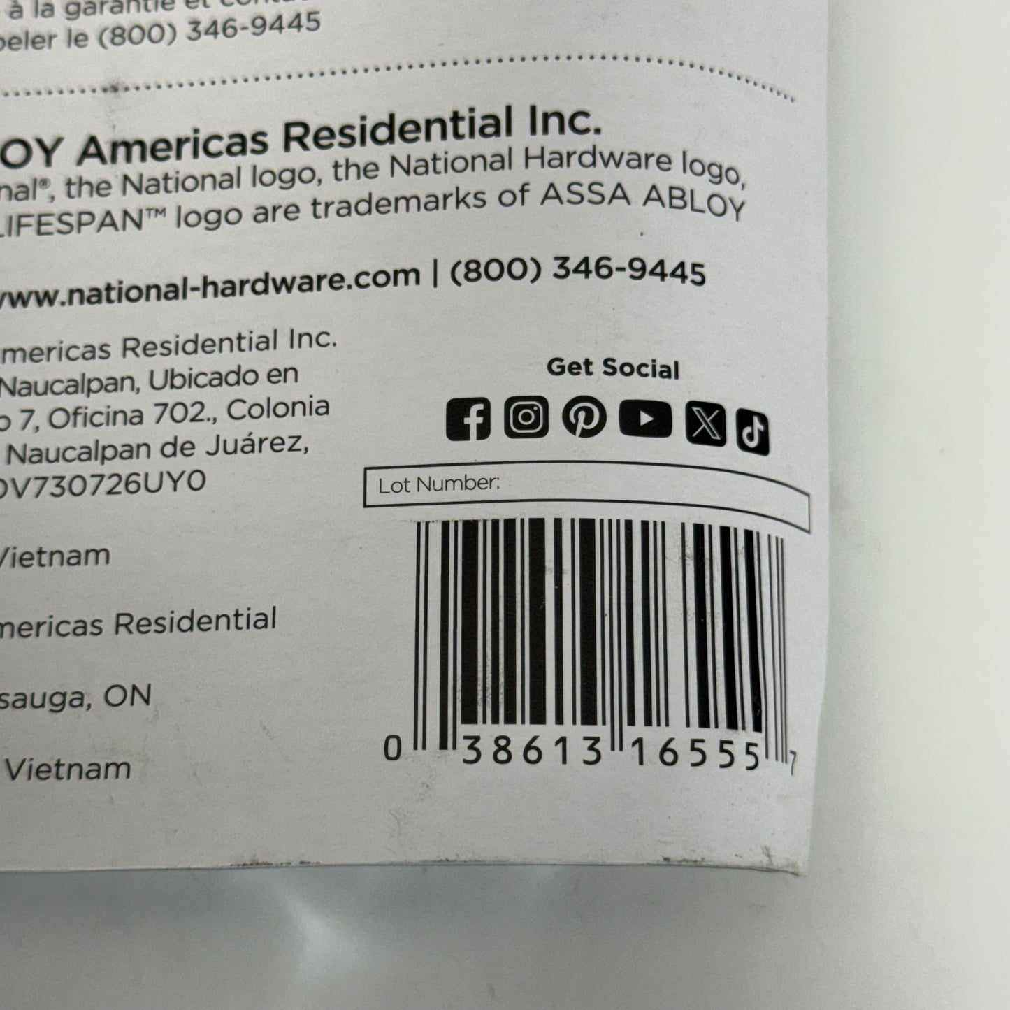 NATIONAL HARDWARE Sliding Bolt Door & Gate Latch Sz 6"L x 2.5"W Grey N165-555
